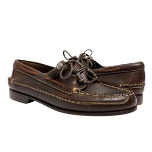 Colehaan Country Classic Brown Leather Slip On Boat Shoes Loafers 6.5 new